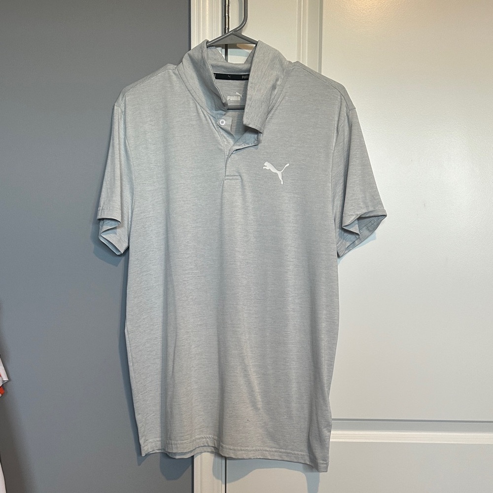 Puma Men's Light Gray Polo Shirt